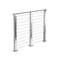 External metal railing, adjustable cable railing kit system